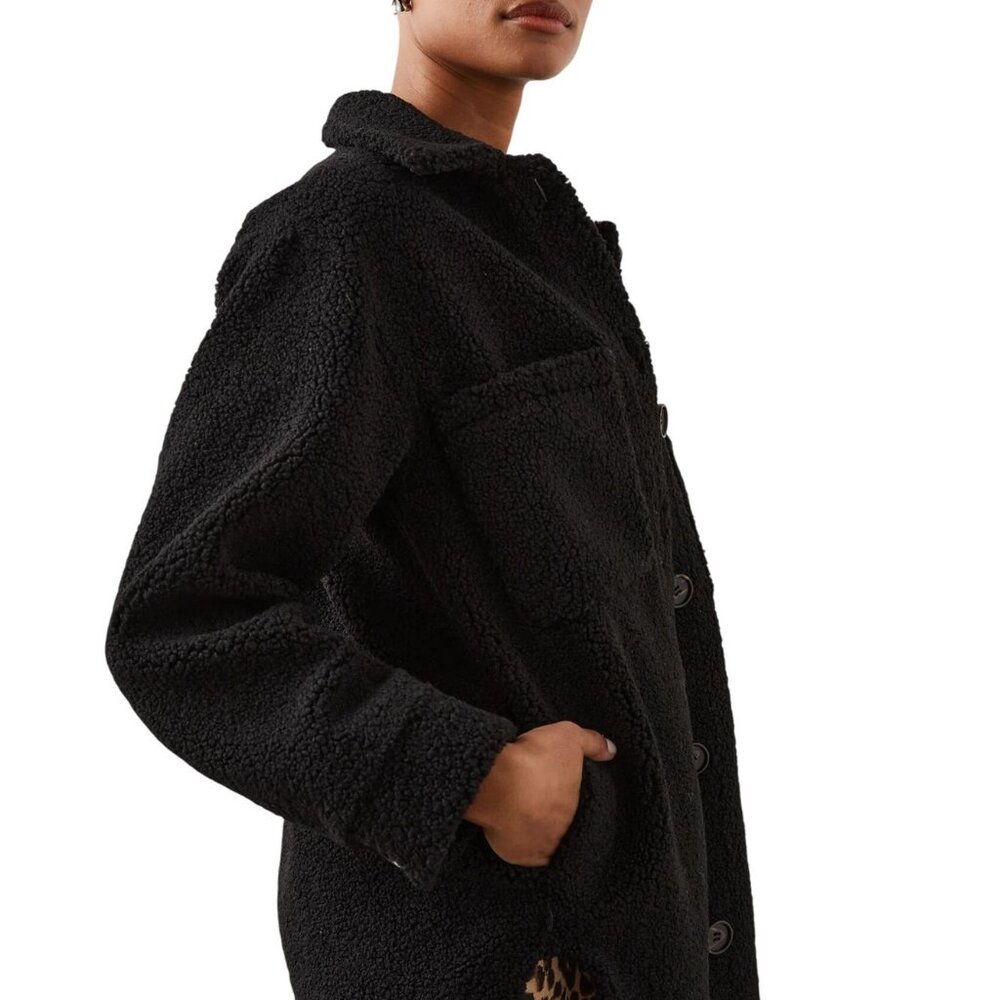 Rails Connie Button Front Black Teddy Womens Size… - image 2